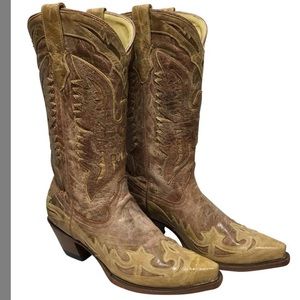 Corral Snip Toe Eagle Cowboy Boots